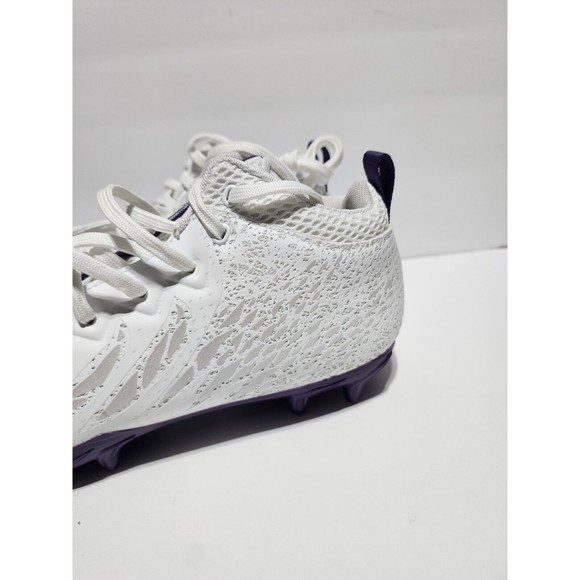 Under Armour Spotlight Football Cleats 4D Foam White Purple 3023963-103 Men 8.5 - Picture 3 of 10